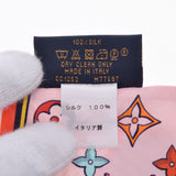 LOUIS VUITTON ルイヴィトン バンドー ダミエポップアップ ピンク系 M77697 レディース シルク100％ スカーフ Aランク 中古 銀蔵