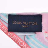 LOUIS VUITTON ルイヴィトン バンドーBB I LV U ピンク/ローズクレール M77322 レディース シルク100％ スカーフ Aランク 中古 銀蔵