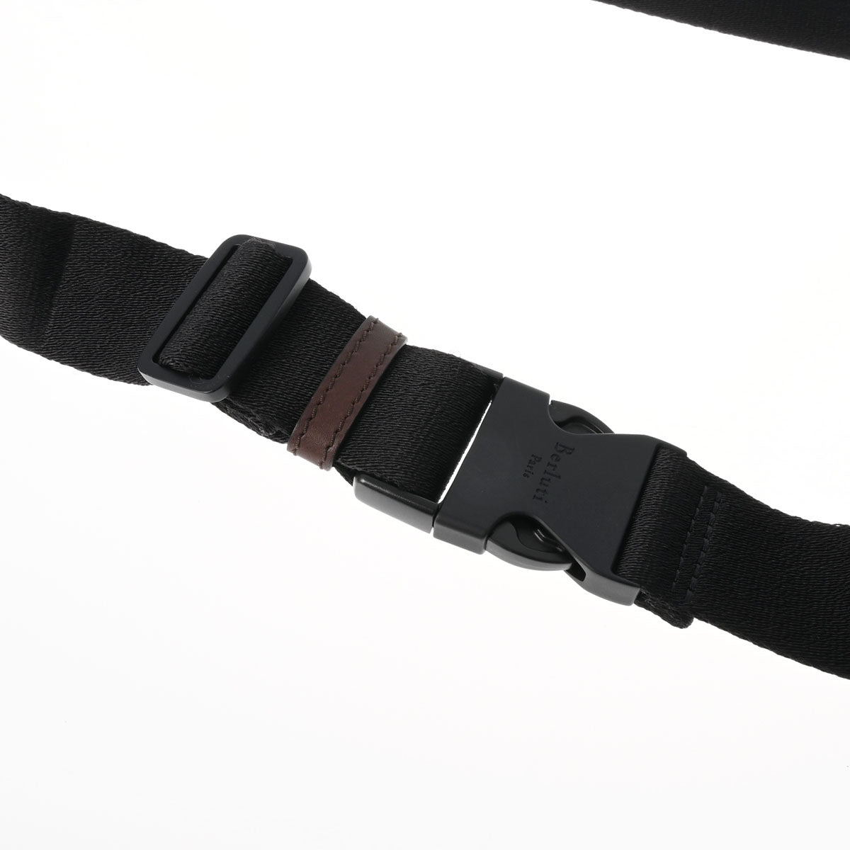 美品　Berluti ボディバッグ ブラック ベルルッティカリグラフィ ボディバッグ 黒 メンズ ナイロン ウエスト