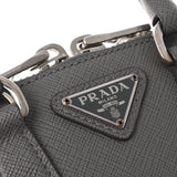 PRADA プラダ ハンドバッグ 2WAY グレー シルバー金具 1BH851 レディース サフィアーノ ハンドバッグ Aランク 中古 銀蔵