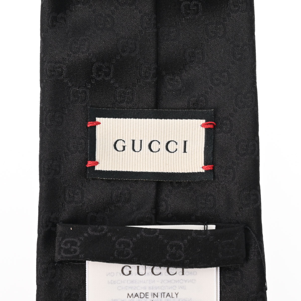 グッチGGパターン ブラック メンズ シルク ネクタイ 456520 GUCCI