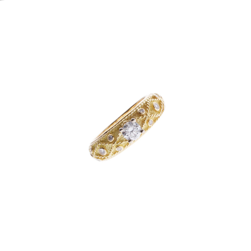 K18 ダイヤリング　サイズ7号　8.6ｇ　美品　指輪　ブランド品ジュエリー