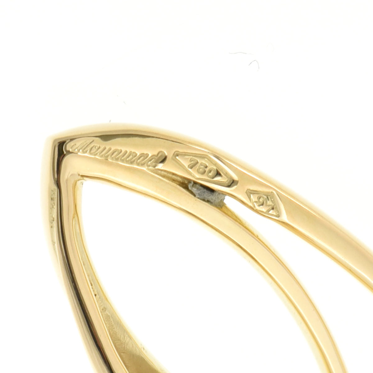 K18 エレファントブローチ モワードリーフモチーフ エナメル ブローチ レディース K18