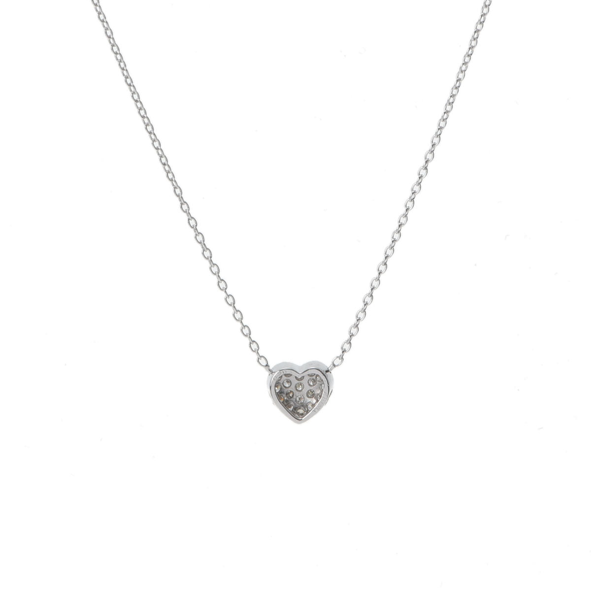 ポンテヴェキオハート パヴェダイヤ ネックレス ダイヤ0.20ct 