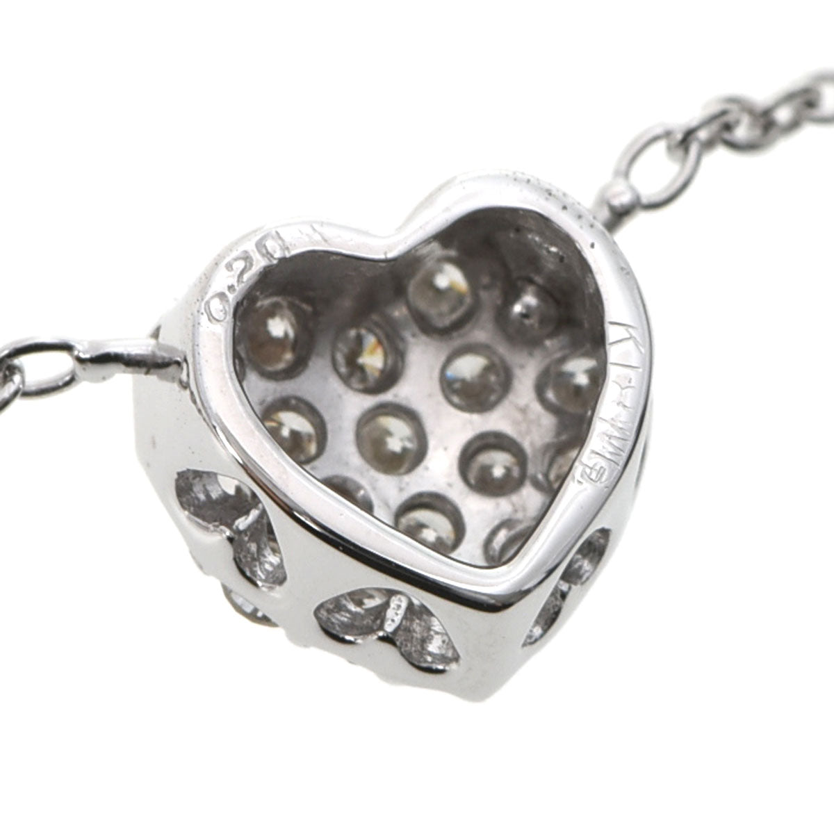 ポンテヴェキオハート パヴェダイヤ ネックレス ダイヤ0.20ct 
