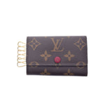 LOUIS VUITTON ルイヴィトン モノグラム ミュルティクレ 6 ブラウン/フューシャ M60701 ユニセックス モノグラムキャンバス キーケース ABランク 中古 銀蔵