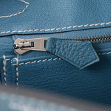 HERMES エルメス バーキン30 ブルージーン パラジウム金具 T刻印(2015年頃) レディース トゴ ハンドバッグ Aランク 中古 銀蔵