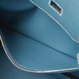 HERMES エルメス バーキン30 ブルージーン パラジウム金具 T刻印(2015年頃) レディース トゴ ハンドバッグ Aランク 中古 銀蔵