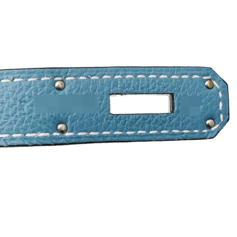 HERMES エルメス バーキン30 ブルージーン パラジウム金具 T刻印(2015年頃) レディース トゴ ハンドバッグ Aランク 中古 銀蔵