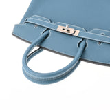 HERMES エルメス バーキン30 ブルージーン パラジウム金具 T刻印(2015年頃) レディース トゴ ハンドバッグ Aランク 中古 銀蔵