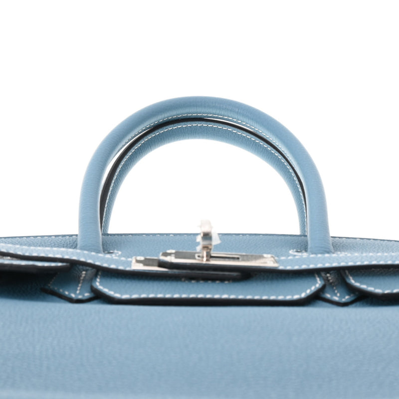 HERMES エルメス バーキン30 ブルージーン パラジウム金具 T刻印(2015年頃) レディース トゴ ハンドバッグ Aランク 中古 銀蔵