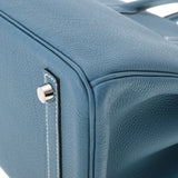 HERMES エルメス バーキン30 ブルージーン パラジウム金具 T刻印(2015年頃) レディース トゴ ハンドバッグ Aランク 中古 銀蔵