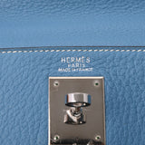 HERMES エルメス ケリー32 内縫い ブルージーン シルバー金具 □F刻印(2002年頃) レディース トリヨンクレマンス 2WAYバッグ ABランク 中古 銀蔵