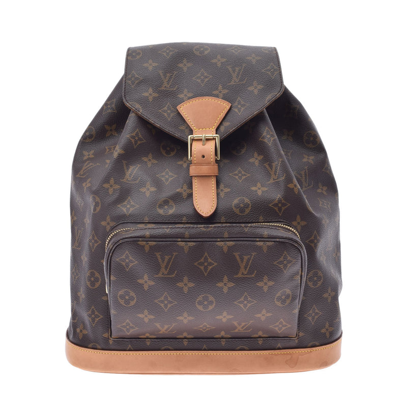 LOUIS VUITTON ルイヴィトン モノグラム モンスリ GM ブラウン M51135 レディース モノグラムキャンバス リュック・デイパック Bランク 中古 銀蔵