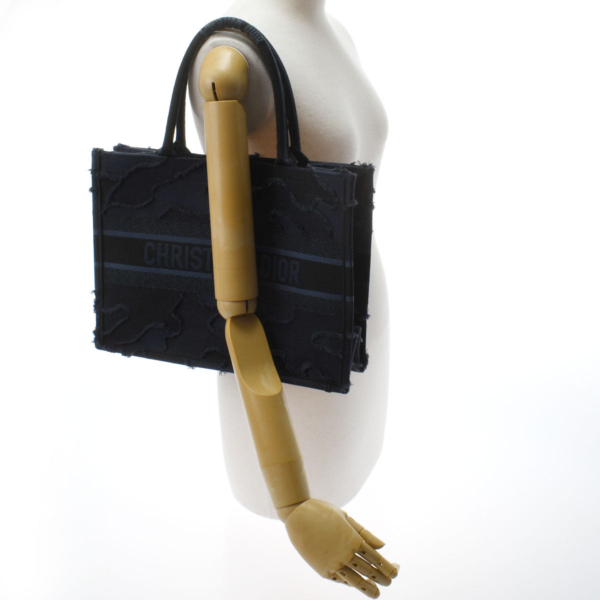 CHRISTIAN DIOR ハンドバッグ ネイビー/アイボリー Medium Dior Book Tote White and Navy Blue Toile de Jouy