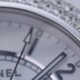 CHANEL シャネル J12 クロノグラフ ベゼルダイヤ H1008 メンズ 白セラミック/SS 腕時計 自動巻き 白文字盤 Aランク 中古 銀蔵