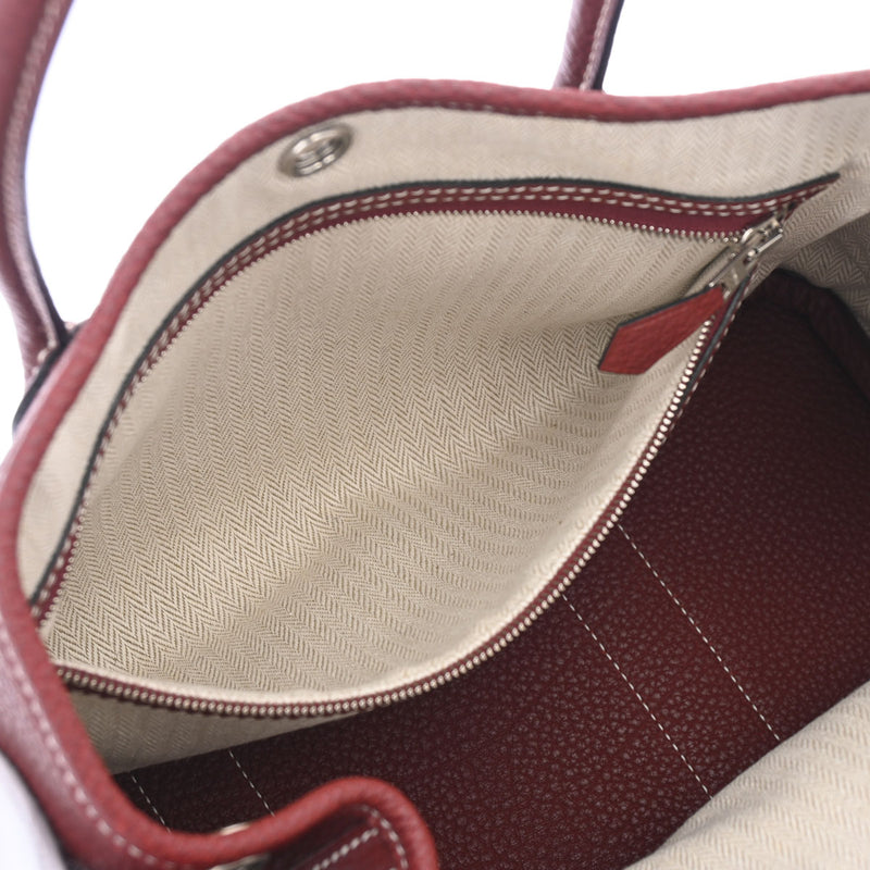 HERMES エルメス ガーデンパーティ TPM ルージュアッシュ パラジウム金具 □O刻印(2011年頃) レディース ネゴンダ ハンドバッグ Aランク 中古 銀蔵