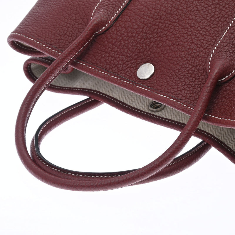 HERMES エルメス ガーデンパーティ TPM ルージュアッシュ パラジウム金具 □O刻印(2011年頃) レディース ネゴンダ ハンドバッグ Aランク 中古 銀蔵
