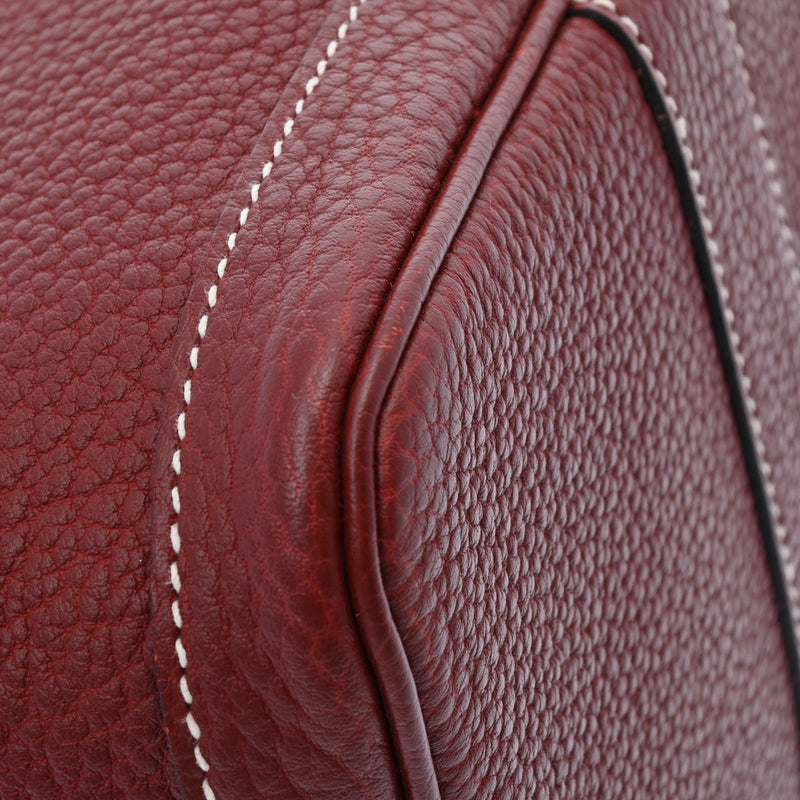 HERMES エルメス ガーデンパーティ TPM ルージュアッシュ パラジウム金具 □O刻印(2011年頃) レディース ネゴンダ ハンドバッグ Aランク 中古 銀蔵