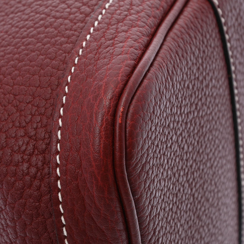 HERMES エルメス ガーデンパーティ TPM ルージュアッシュ パラジウム金具 □O刻印(2011年頃) レディース ネゴンダ ハンドバッグ Aランク 中古 銀蔵