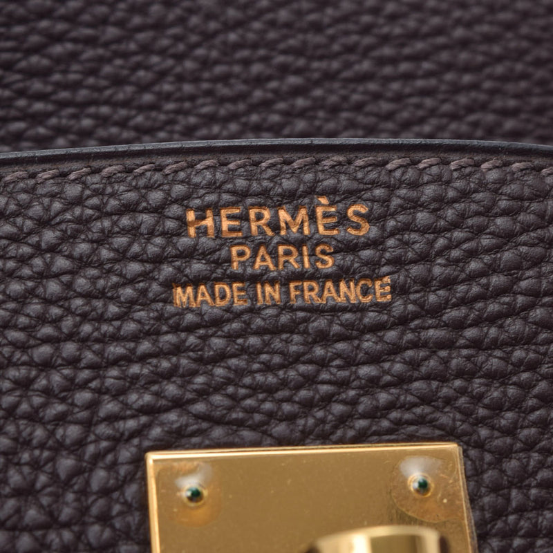 HERMES エルメス バーキン35 ショコラ ゴールド金具 □G刻印(2003年頃) レディース トゴ ハンドバッグ Aランク 中古 銀蔵