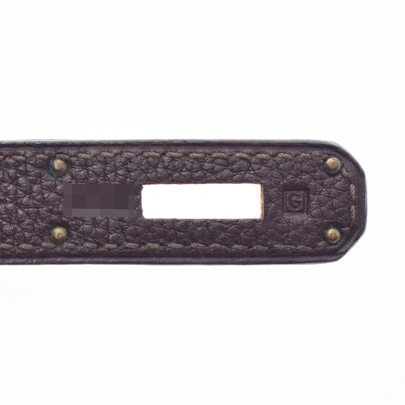 HERMES エルメス バーキン35 ショコラ ゴールド金具 □G刻印(2003年頃) レディース トゴ ハンドバッグ Aランク 中古 銀蔵