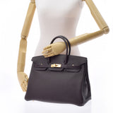 HERMES エルメス バーキン35 ショコラ ゴールド金具 □G刻印(2003年頃) レディース トゴ ハンドバッグ Aランク 中古 銀蔵
