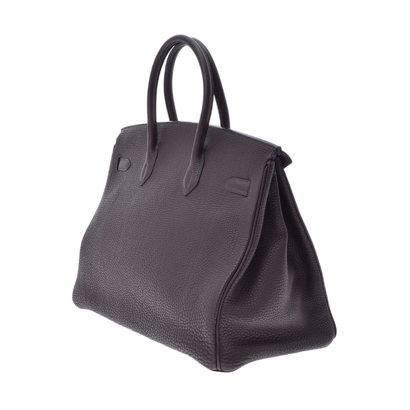 HERMES エルメス バーキン35 ショコラ ゴールド金具 □G刻印(2003年頃) レディース トゴ ハンドバッグ Aランク 中古 銀蔵