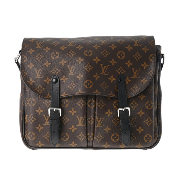 LOUIS VUITTON ルイヴィトン モノグラム マカサー クリストファー ブラウン/ブラック M41643 メンズ モノグラムマカサー メッセンジャーバッグ ABランク 中古 銀蔵