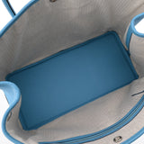 HERMES エルメス ガーデンパーティ PM ブルーノール パラジウム金具 D刻印(2019年頃) レディース ネゴンダ ハンドバッグ Aランク 中古 銀蔵