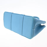 HERMES エルメス ガーデンパーティ PM ブルーノール パラジウム金具 D刻印(2019年頃) レディース ネゴンダ ハンドバッグ Aランク 中古 銀蔵