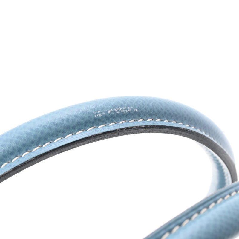 HERMES エルメス ボリード37  ブルージーン ゴールド金具 □F刻印(2002年頃) レディース クシュベル ハンドバッグ ABランク 中古 銀蔵