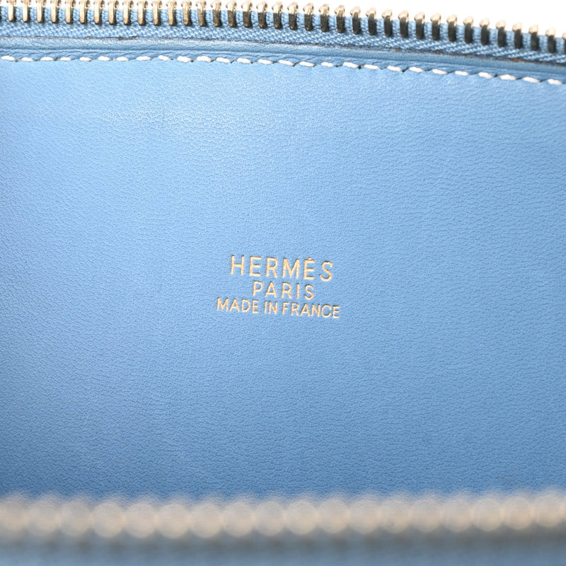 HERMES エルメス ボリード37  ブルージーン ゴールド金具 □F刻印(2002年頃) レディース クシュベル ハンドバッグ ABランク 中古 銀蔵