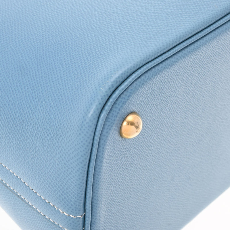 HERMES エルメス ボリード37  ブルージーン ゴールド金具 □F刻印(2002年頃) レディース クシュベル ハンドバッグ ABランク 中古 銀蔵