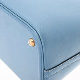 HERMES エルメス ボリード37  ブルージーン ゴールド金具 □F刻印(2002年頃) レディース クシュベル ハンドバッグ ABランク 中古 銀蔵