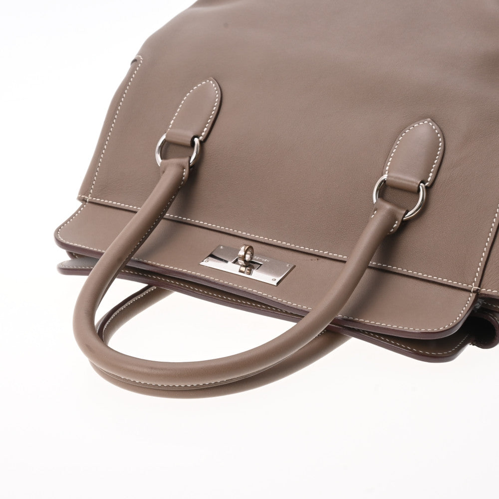 エルメスツールボックス 26 エトゥープ シルバー金具 T刻印(2015