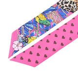 HERMES エルメス ツイリードール JUNGLE LOVE LOVE 新タグ ピンク 153513SU レディース シルク100％ スカーフ ABランク 中古 銀蔵