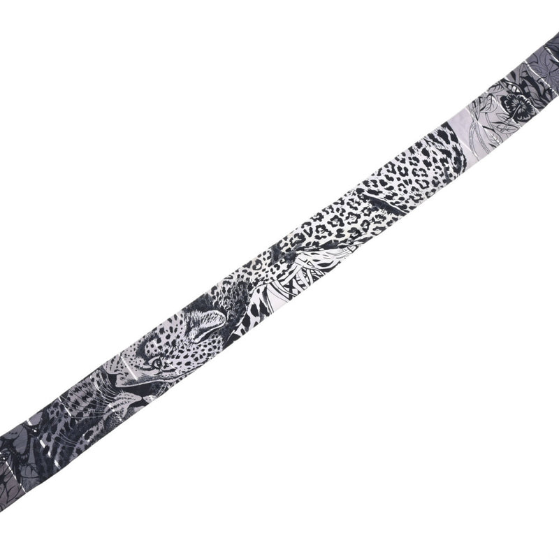 HERMES エルメス ツイリー JUNGLE LOVE Rainbow 新タグ グレー レディース シルク100％ スカーフ ABランク 中古 銀蔵