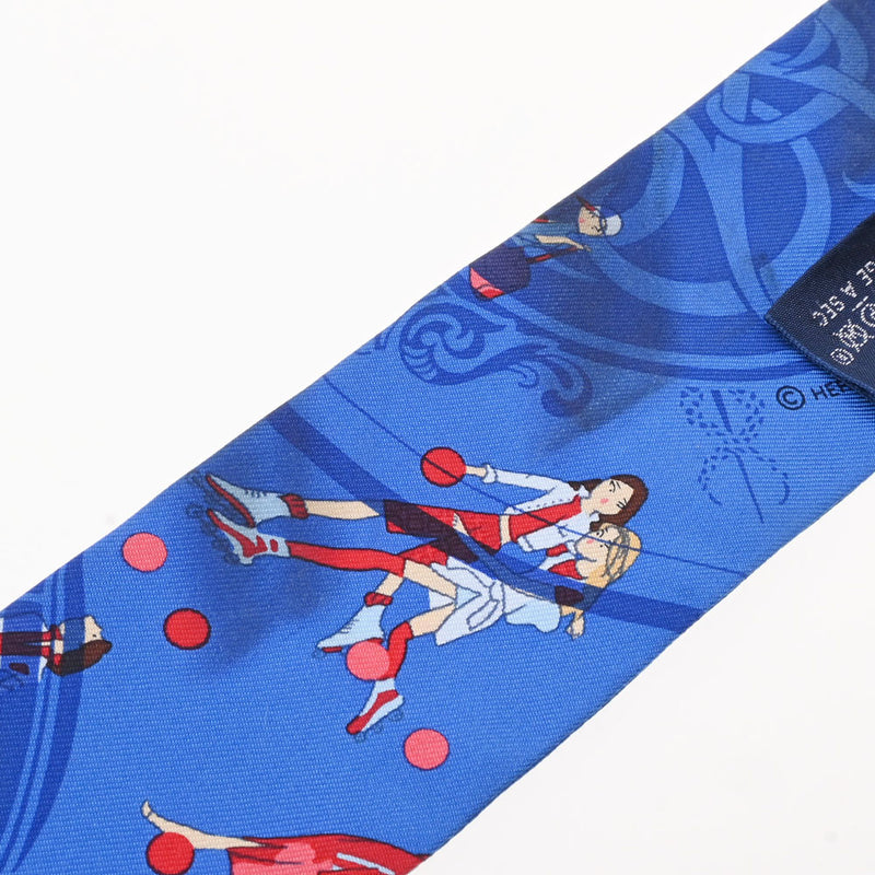 HERMES エルメス ツイリー EX LIBRIS LES PARISIENNE 新タグ ブルー レディース シルク100％ スカーフ Bランク 中古 銀蔵