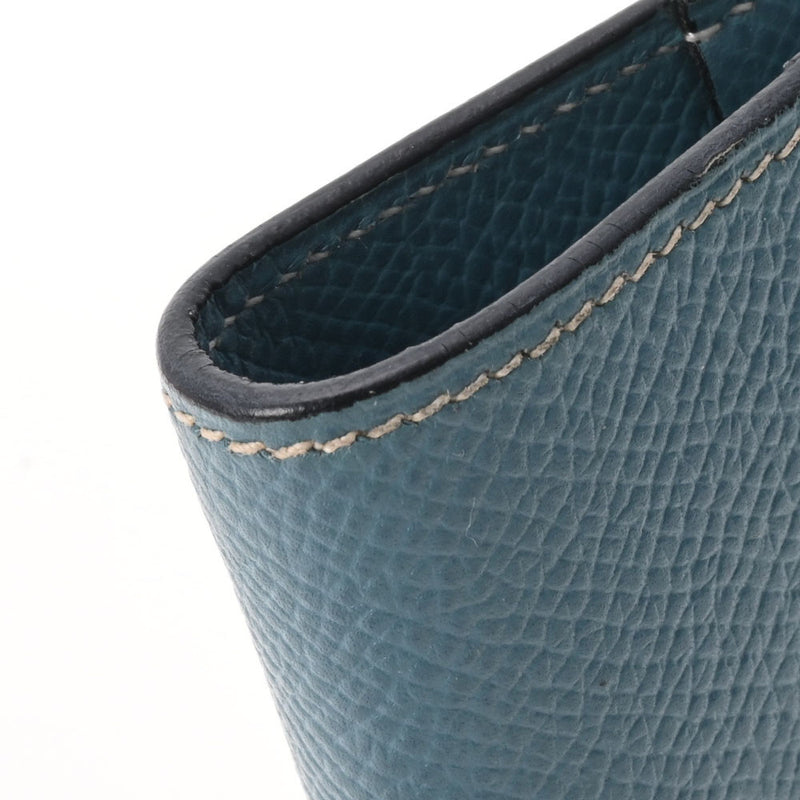 HERMES エルメス アジェンダ GM ブルージーン パラジウム金具 □E刻印(2001年頃) ユニセックス クシュベル 手帳カバー ABランク 中古 銀蔵