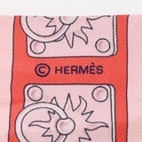 HERMES エルメス ツイリー colliers de chiens/コリエドシアン オレンジ系 レディース シルク100％ スカーフ Aランク 中古 銀蔵