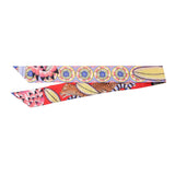 HERMES エルメス ツイリーsavana dance/サバンナのダンス 赤/青 レディース シルク100％ スカーフ Aランク 中古 銀蔵