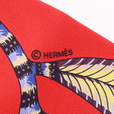 HERMES エルメス ツイリーsavana dance/サバンナのダンス 赤/青 レディース シルク100％ スカーフ Aランク 中古 銀蔵