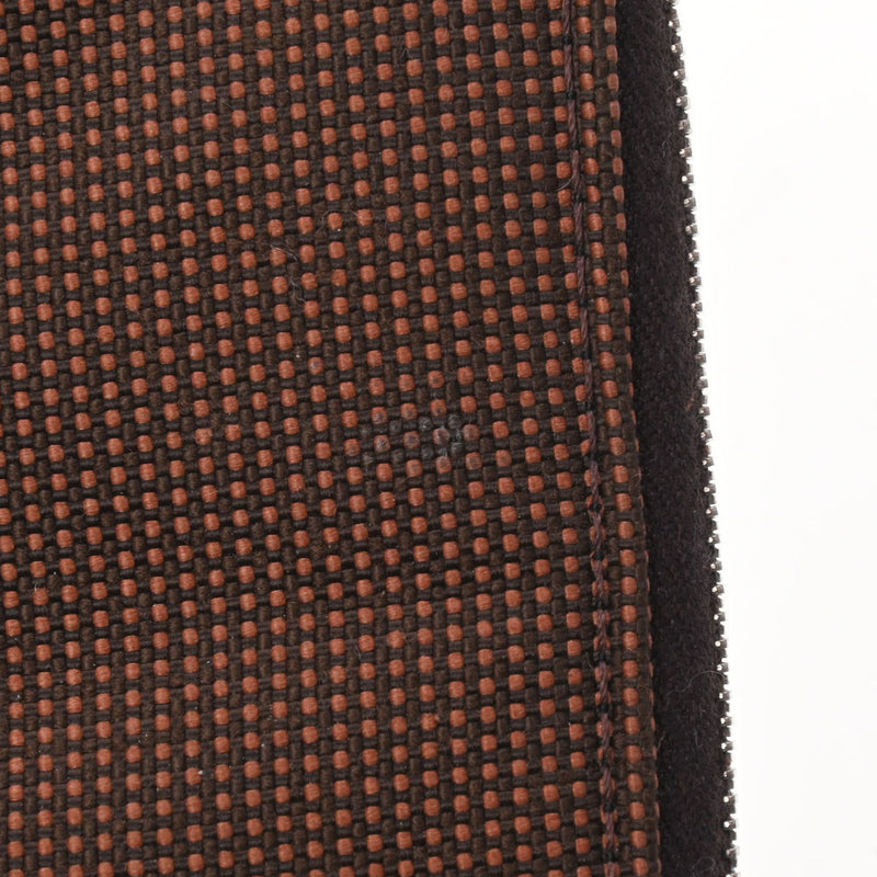 HERMES エルメス エールライン ショコラ シルバー金具 ユニセックス キャンバス 手帳カバー ABランク 中古 銀蔵