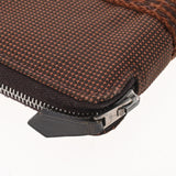 HERMES エルメス エールライン ショコラ シルバー金具 ユニセックス キャンバス 手帳カバー ABランク 中古 銀蔵