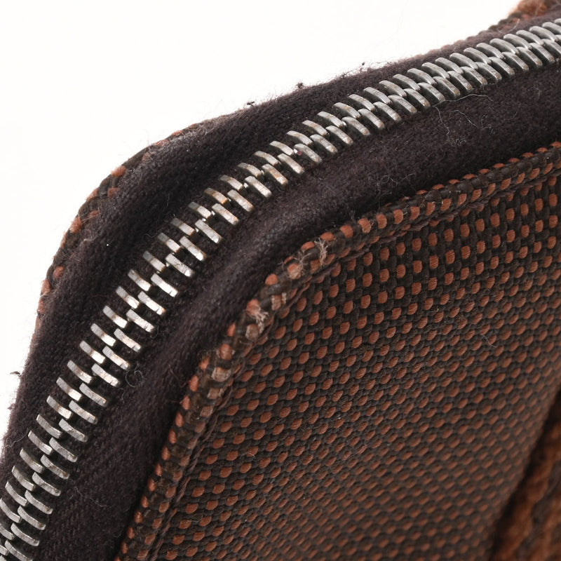 HERMES エルメス エールライン ショコラ シルバー金具 ユニセックス キャンバス 手帳カバー ABランク 中古 銀蔵