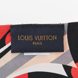 LOUIS VUITTON ルイヴィトン バンドーBB ポップモノグラム 黒/赤 M76187 レディース シルク100％ スカーフ Aランク 中古 銀蔵