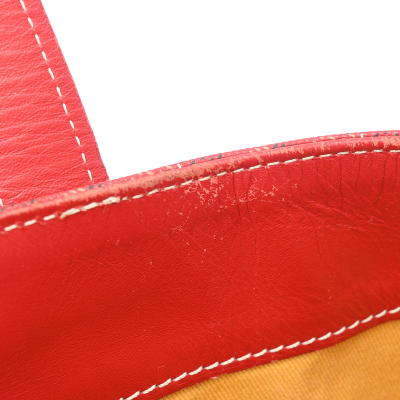 GOYARD ゴヤール サックヴォルテール 2way 赤 シルバー金具 メンズ PVC トートバッグ Bランク 中古 銀蔵