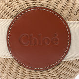 Chloe クロエ ウッディ スモールバスケット ホワイト CHC22SS381G55101 レディース レザー フェアトレードペーパー 2WAYバッグ 未使用 銀蔵