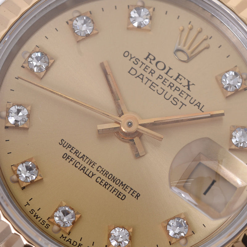 ROLEX ロレックス デイトジャスト 10Pダイヤ 69173G レディース YG/SS 腕時計 自動巻き シャンパン文字盤 Aランク 中古 銀蔵